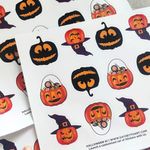 Messketeers Halloween Pumpkin Stickers (75 Pack) - Vibrant Stickers for Scrapbooking, Decoration, DIY Party Props, Decor, Greetings | by SayHeyToArt