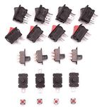 Electronic Spices Combo of 5 type switch Slide, Push, and Rocker switch 4 pieces each for project