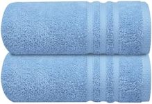 Infinitee Xclusives 2 Pack Premium Turkish Bath Towels Set, 100% Cotton (27 x 54 Inches) Lightweight and Highly Absorbent, Quick Drying Large Bath Towels, Perfect for Hotel, Spa (Dusty Blue)