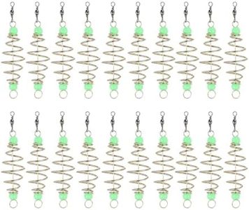PATIKIL Luminous Spring Fishing Feeder, 20 Pcs Fishing Bait Cage Feeder Bait Holder Coarse Lure Feeder Carp Fishing Equipment