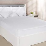 Amazon Brand - Solimo Waterproof Terry Cotton Mattress Protector, 78x60 inches, Queen Size (White)