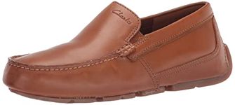 Clarks mens Fashion Casual Driving Style Loafer, Tan Leathe, 12 US