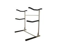 Sparehand Freestanding Triple Kayak or SUP Rack Storage, Tools-Free Assembly, Pebble Silver Finish