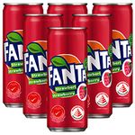 Fanta Strawberry Flavoured Drink, 6 X 320 ml