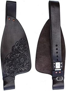 CHALLENGER Horse Western Adult Tooled Brown Leather Replacement Saddle Fenders 5223DB