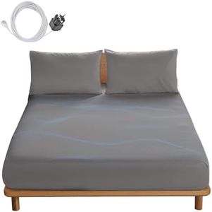 panthem Erdung Spannbettlaken 200x200 cm ​Grau, 38CM Tiefe Tasche Erdungsbettlaken Erdung Bettlaken für Besseren Schlaf und Hilfe bei Angstzuständen, Baumwolle und Silberfaser Grounding Sheet