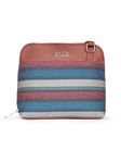 ZOUK Mysore Mosaic Striped Printed Vegan Leather Multicolor Out Of Office Sling Bag With Adjustable Strap For Women's Girls