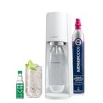 SodaStream Terra Sparkling Water Maker Bundle (White), with CO2, DWS Bottle, and Bubly Drops Flavors
