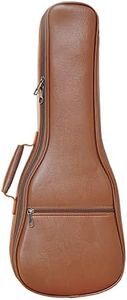 Farcaya Ukulele Case Bag Tenor 26 inchUke Gig Bag Soft Adjustable Dual Shoulder straps Backpack PU Faux Leather with 0.5 inch/12MM Thick Padding Protective Waterproof (Brown 26 Gig Bag)