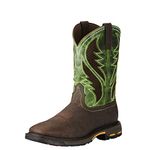 ARIAT Men's Workhog Venttek Work Boot, Bruin Brown/Grass Green, 11 Wide