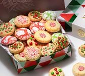 Christmas Gifts Gourmet Assorted Cookies Handmade Cookies Gift Basket with Sprinkles Peppermint Candy Xmas Cookies Ideal Gifts for Women Gift Giving, Holiday Cookies 46oz Kosher Fresh Baked