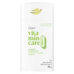 Dove Vitamin Care+ Aluminum-Free Deodorant Cucumber & Melon Scent 72h Breathable Odour Protection with Vitamin B3+E 74 g