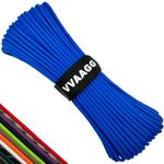 VVAAGG 550 Paracord 100FT - 4mm Lightweight and Durable Camping Rope, Tent Rope, Nylon Parachute Cord Rope (Blue)