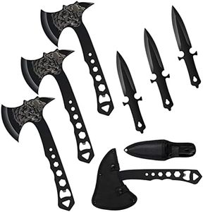 Throwing Stars, Throwing Axes and Tomahawks 3 Pack Set with Bottle Opener and Nylon Sheath, 10in Throwing Hatchet for Competition and Recreation