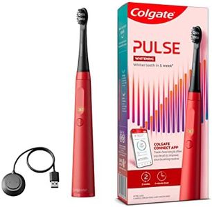 Colgate Pulse Series 1 Connected Rechargeable Whitening Electric Toothbrush, 1 Pack with Refill Head, Whiter Teeth