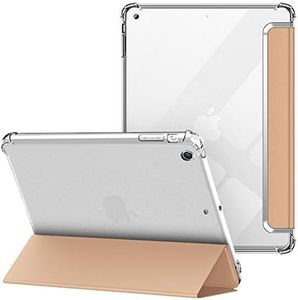 VAGHVEO Coque pour iPad Mini 1/2/3 7,9 Pouces, Étui Arrière Souple et Transparent en TPU, Housse de Protection Antichoc, Smart Cover Résistant Veille/Réveil Automatique pour Apple iPad Mini 1 2 3, Or