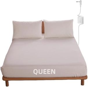 OKOHEY Grounding Fitted Sheet with 15 feet Grounding Cord, Queen Size, 5% Silver Fiber & 95% Cotton Fiber, Conductive Earthing Bed Sheet for Better Sleep EMF Protection