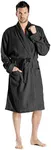 Cashmere Boutique 100% Pure Cashmere Knee Length Robes for Men – Lightweight, Soft Plush, Warm and Cozy, Daily Wear Robes