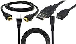 BRENDEZ Replacement set of cables,- HDMI Cable with Ethernet Male to Male + USB Cable + POWER Cord Compatible with Sony PlayStation 4 Pro and PlayStation 4 PS4 Gaming Console (6-FEET)