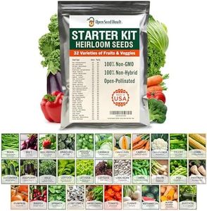 Survival Garden 15,000 Non GMO Heirloom Vegetable Seeds Survival Garden 32 Variety Pack by Open Seed Vault