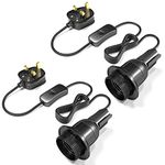 Bonlux Bottle Lamp Kits Do It Yourself UK Bottle Lamp Adaptor Kit E27 Edison Screw Bottle Lamp Holder Adaptor Conversion Kit /19-21mm Bung/Wine Bottle Top Black Light Fittings for Lamp Electric