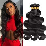 12 A Human Hair Bundles Body Wave Brazilian Hair Bundle Brazilian Body Wave Bundles100% Virgin Unprocessed Human Hair Weave Hair Extension (100+/-5g)/pc (10 12 14 Inch)