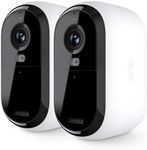 Arlo Essential Outdoor HD Security Camera (2nd Generation) – 2 Pack – 1080p HD Video, Outdoor & Indoor Wireless Camera, Integrated Spotlight, Color Night Vision, DIY Setup, White – VMC2250​