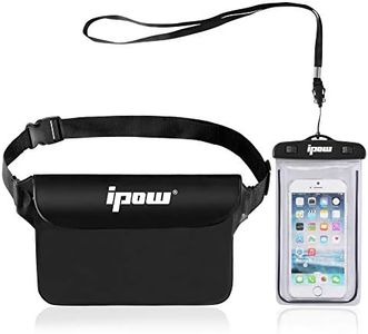 ipow 2PCS Pochette Téléphone Étanche avec Housse Étanche à Ceinture Imperméable Téléphone pour iPhone, Samsung, Huawei, Nexus, HTC et Plus, Etui pour téléphone Portable