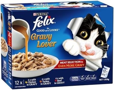 FELIX As Good As It Looks Adult Wet Cat Food Gravy Lover Meat Selection 60x85g