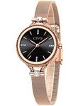 CIVO Watches for Women Rose Gold Analog Waterproof Quartz Small Womens Wrist Watches Fashion Casual Elegant Stainless Steel Mesh Ladies Watch Dress