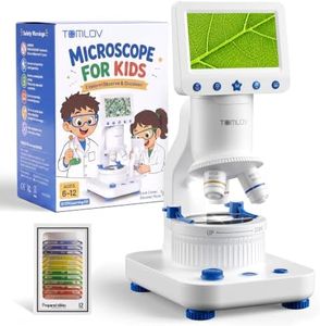 TOMLOV DM302K Microscope with Screen for Kids Educational Science STEM Kits