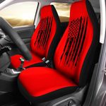 gearider American Flag Seat Covers, Red Stars and Stripes Print 2Pcs Thick Car Accessories with Front Drive Seat Cover Protect Accessories