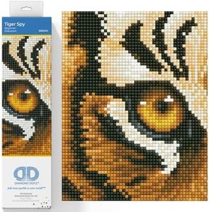 Diamond Dotz Tiger Spy Diamond Painting Kits for Adults - Diamond Art Kits a Relaxing Creative Craft Kit with Dotz Gems i16x6
