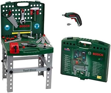 Theo Klein 8676 Bosch Tool Shop, Foldable Workbench with Ixolino II, Toy, Multicolour