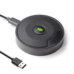 DricRoda Conference USB Microphone, Microphone for PC, Computer Microphone, Desktop Conference Speaker, Omnidirectional Microphones, Boundary Mic for Laptop, Teleconferencing, Zoom, Plug-and-Play