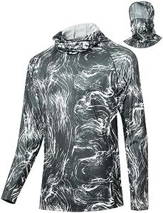 Willit Men's Sun Protection Hoodie UPF 50+ Fishing Hiking Shirt Long Sleeve SPF UV Shirt Rash Guard Lightweight Fog S