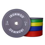 EXTREME FITNESS Ironwod Colour Rubber Bumper Weight Plates Olympic 2" Pairs (10kg Pair)