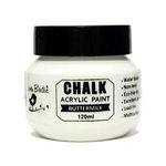 Little Birdie Home Decor Chalk Paint Buttermilk - 120ml |Chalk Paint for Wood Furniture, Wall, Home Decor, Glass, Terracotta Pots & Multi Surface Paint