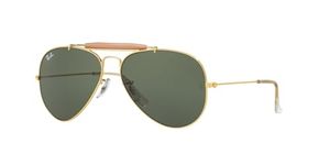 Ray-Ban UV protected Aviator Unisex Sunglasses (0RB3129I|58 mm|Green)