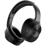 GarageRock Hybrid Active Noise Cancelling Headphones Wireless Bluetooth Headphones Noise Canceling Wireless Headphones with Deep Bass, Hi-Fi Audio, Memory Foam Ear Cups, 30H Playtime - Black