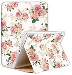 Caseelo Case Cover for Apple iPad Air 3 (3rd Gen) 10.5" 2019 / PRO 10.5" 2017 Smart TPU Soft Silicone Back with Extra Corner Protection [Auto Sleep/Wake] [Multi-Angle Viewing Stand] - Rose Flower