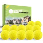 FINGER TEN Golf Practice Balls True Flight More Weight Value 12 Pack,1/3 Distance of Regulation Golf Ball for Backyard Garden School, Real Golf Ball Feel Indoor Outdoor Use