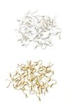 Excellentcrafts Brass Fish Hooks Earring Findings for Jewellery Making (Pack of 100 Pcs) (Gold Silver)