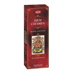 HEM Champa Masala Incense Sticks | Agarbatti for Home Freshness, Prayer, Positive Energy & Yoga Meditation | Pooja Item for Home | Burning Time - 35-40 Minutes | Handcrafted & Low Smoke | 90 Sticks