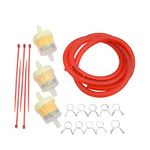 GOOFIT Fuel Filter Line Spring Clips Clamps Tube Hose Inner Diameter Motorcycle Oil Gasoline Universal for Dirt ATV Moped Scooters Pack Pocket Bike Red