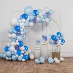 HEHALI 108pcs Navy Blue and White Balloons Garland Arch Kit, Party Balloons, Navy Blue and White Balloons for Graduation Birthday Party Decorations