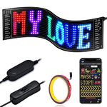 GOTUS LED Sign for Car,Scrolling LED Sign,Flexible LED RGB Color Sign,Bluetooth APP,DIY Design Animations,Text, Graffiti(18.7''x4.7'')…