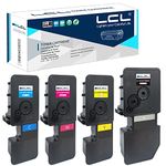 LCL Compatible for Kyocera TK5232 TK-5232 TK5232K TK-5232K TK-5232C TK-5232M TK-5232Y (4-Pack Black Cyan Magenta Yellow) Toner Cartridge for Kyocera ECOSYS M5521cdn M5521cdw P5021cdn P5021cdw