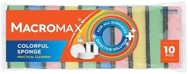 Macromax Colorful Sponge – Flat Dish Sponges for Daily Kitchen Use – Bright Non-Scratch Sponges for Plates, Glasses, Silverware & Stovetops – Multipurpose Cleaning - 800 Pieces