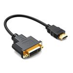 MMOBIEL HDMI to DVI Cable Adapter - Bi-Directional - Female DVI-I Dual Link to Male HDMI - Cable Converter Supports Monitor, PC, TV, Gaming, Projector - 1080p Full HD 60Hz - Gold Connector 1ft / 0.3m